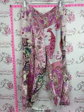 ETHNC patchwork pants jogger Paisley Print Harem Pants in Pink and Cream